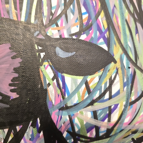 HANDCRAFTED Abstract Highland Cow Painting HANDPAINTED Artwork HANDMADE Wall Art - Picture 14 of 17